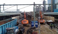 Struijk Groep gestart met de sloop van de perron-overkappingen op CS Rotterdam